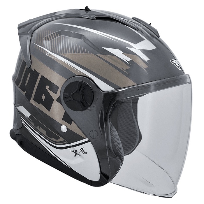 M2R 安全帽 J-X 5 水泥灰 全可拆 抗UV鏡片 浮動鏡片座 半罩《淘帽屋》