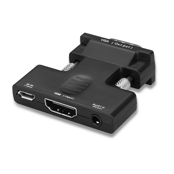 HDMI轉VGA 影音轉接頭 支援3.5mm音頻輸出 (PC-123)-CN470