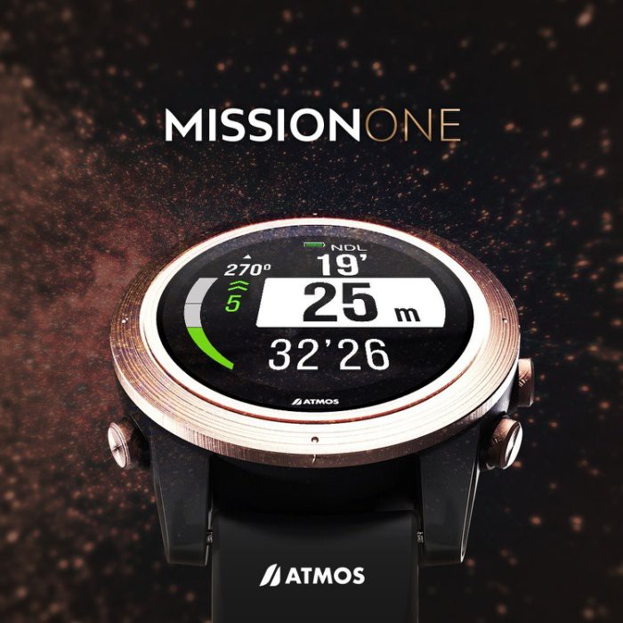 ATMOS MISSION ONE 潛水電腦錶（高氧潛水/水肺潛水/自由潛水）黑金限量版