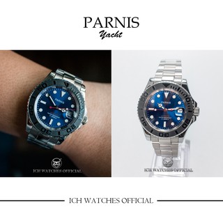 原裝進口瑞士PARNIS柏尼時黑藍遊艇Dial bracelet-勞yacht機械錶水鬼潛水錶手錶腕錶運動錶116622