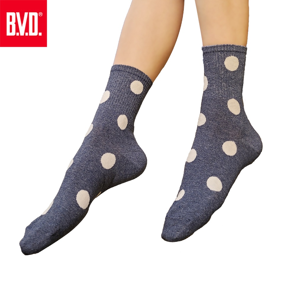 【BVD】1/2圓點直角女襪-B556 短襪 長襪 休閒穿搭襪