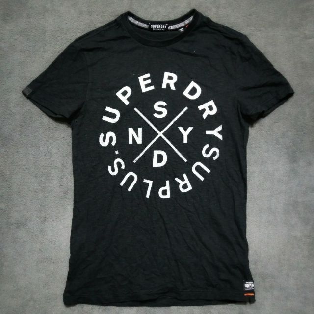 老麥二手 Superdry 極度乾燥 棉 短袖t恤 短t 黑色男S號 d1920