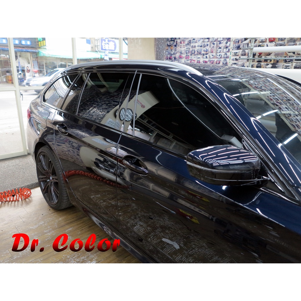 Dr. Color 玩色專業汽車包膜 BMW 540i Touring 高亮黑_水箱護罩/前葉飾板/窗框
