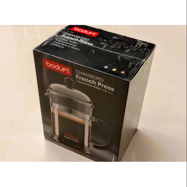 平賣全新 丹麥Bodum CHAMBORD法式濾壓壺500ml(銀色) 咖啡壺