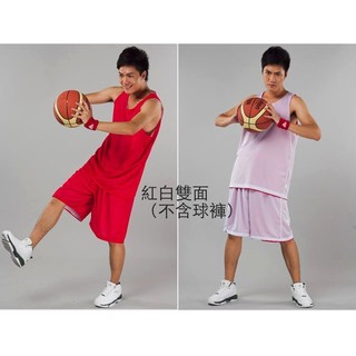 (M&M SPORT)紅白 雙面籃球衣 雙面穿 練習衣 籃球