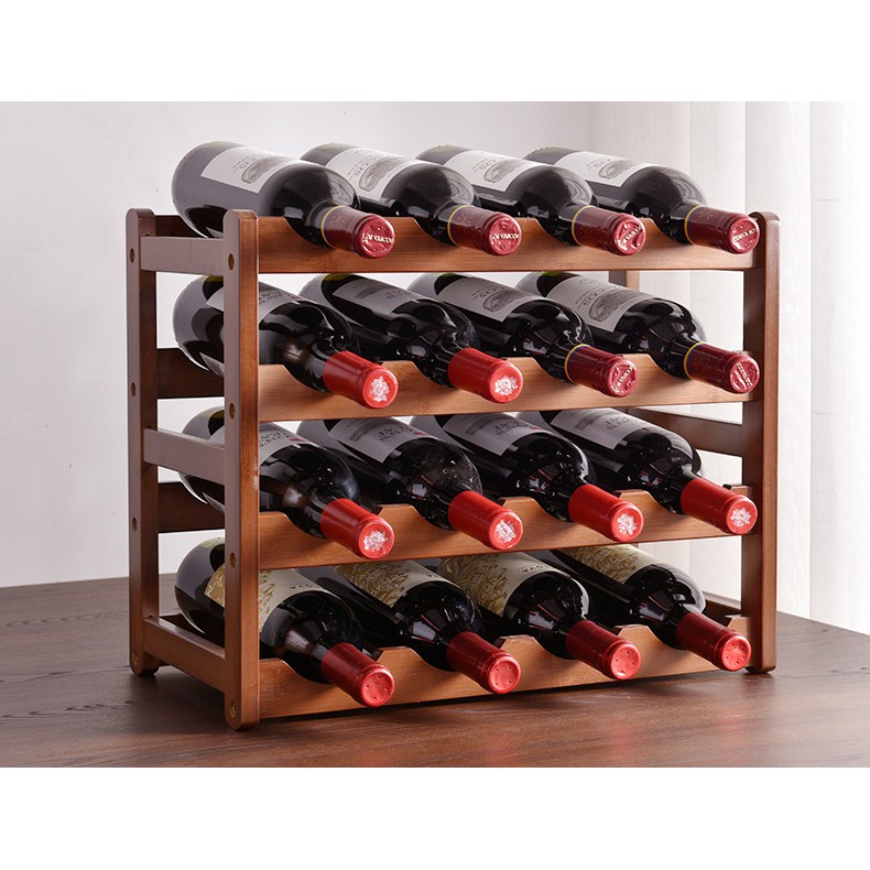 | 二手 | 現代簡約小型實木紅酒架葡萄酒架 紅酒展示架 紅酒收納 家用 餐廳 可放16瓶 台北面交