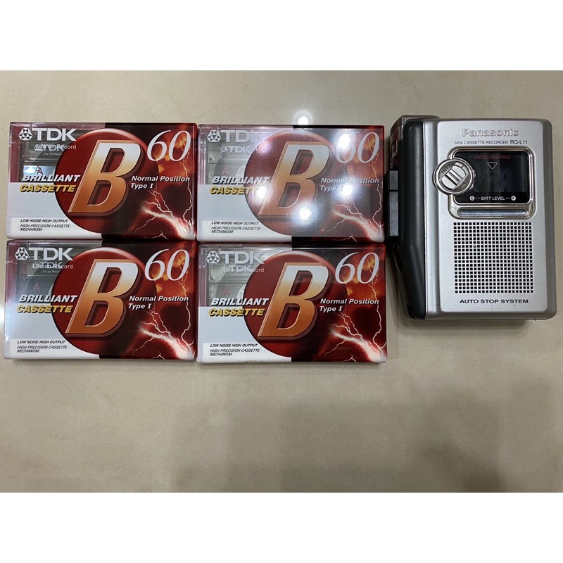 TDK 卡式錄音帶 4卷 送錄音機 Panasonic RQ-L11