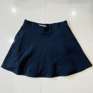 [現貨] [24hr 快速出貨] [H:connect] 韓國二手女生黑色短裙 鬆緊帶 裙子