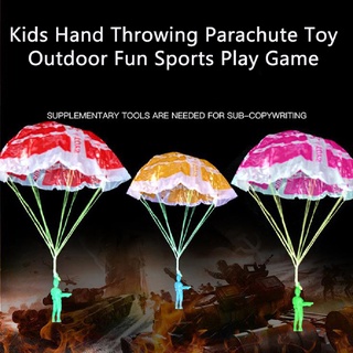 【RisingSunTy】2Pcs手拋兒童玩降落傘玩具士兵戶外運動兒童玩具好貨