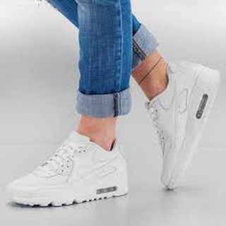 NIKE AIR MAX 90 MESH GS 全白 白色 833418-100 復古 氣墊 女鞋