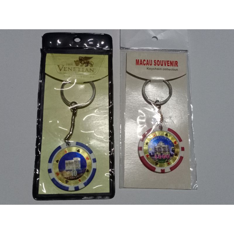 澳門 籌碼紀念章牌鑰匙圈/ 籌碼鑰匙圈/ 籌碼吊飾/ 門神鑰匙圈/ 紀念 鑰匙圈/ 紀念品/ 美樂蒂 鑰匙保護套