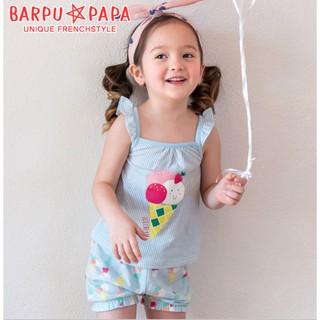 ❤現貨C050❤bebezoo/ARPUPAPA韓國童裝純棉舒適家居服 外出服 套裝可愛韓範兩件套 休閒服(冰淇淋款)