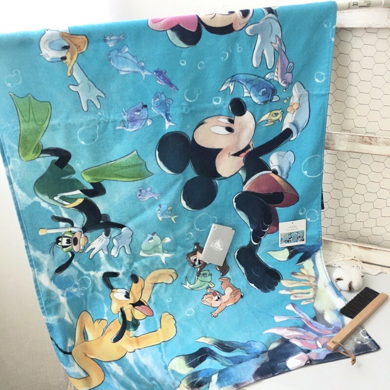 迪士尼 米奇 米妮 浴巾 日本代購 唐老鴨 黛西 奇奇蒂蒂 高飛狗 布魯托