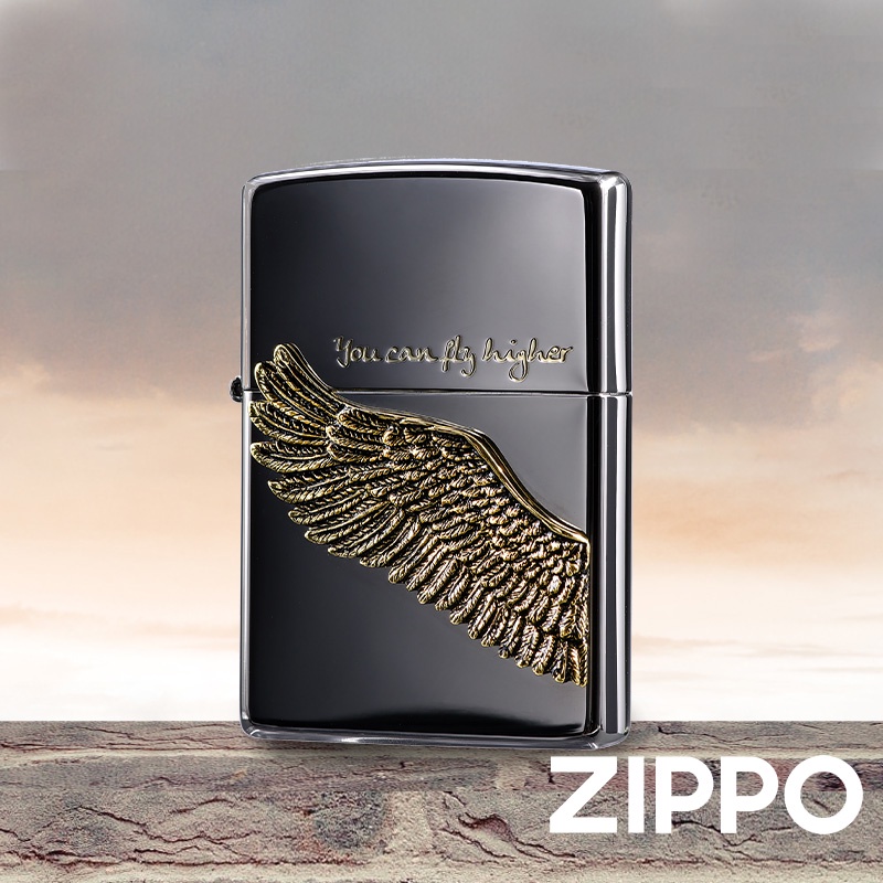 ZIPPO 飛越之翼(黑冰)防風打火機 韓國設計 官方正版 現貨 限量 禮物 送禮 客製化 終身保固 ZA-1-2A