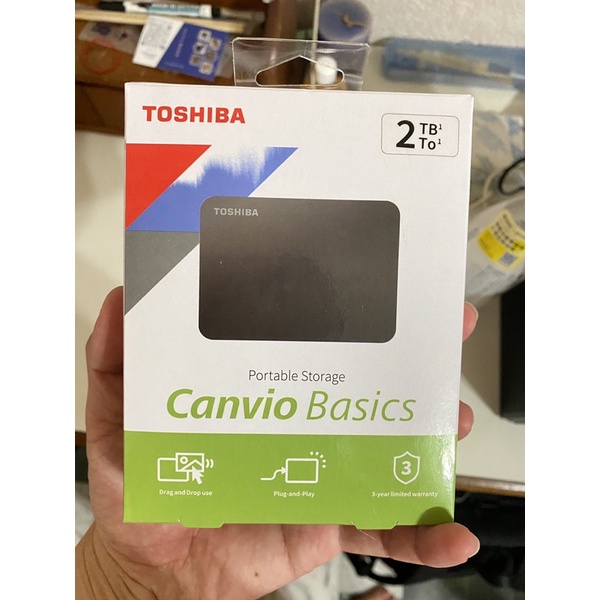 Toshiba Canvio Basics 2TB 2.5吋行動硬碟+1TB 雲端硬碟空間（1年）