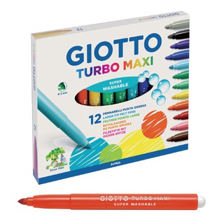 娃娃國【義大利Giotto 可洗式兒童安全彩色筆(12色)(3Y)】安全無毒兒童彩繪彩色筆
