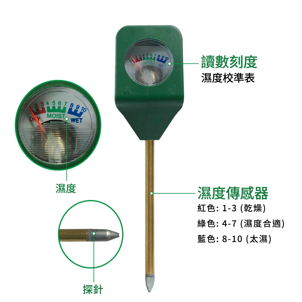 【高雄實體店面現貨有保障】迷你可攜式土壤濕度計 土壤水份檢測儀花草盆栽土壤分析儀