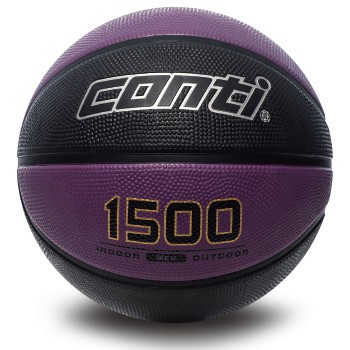 ＊LOVERY＊conti公司貨 B1500-7-VBK高觸感雙色橡膠籃球(7號球) 黑/紫