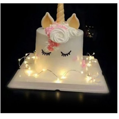 蛋糕裝飾燈/暖光LED銅線串燈彩燈串紐扣電池燈帶 烘焙蛋糕裝飾燈 裝飾