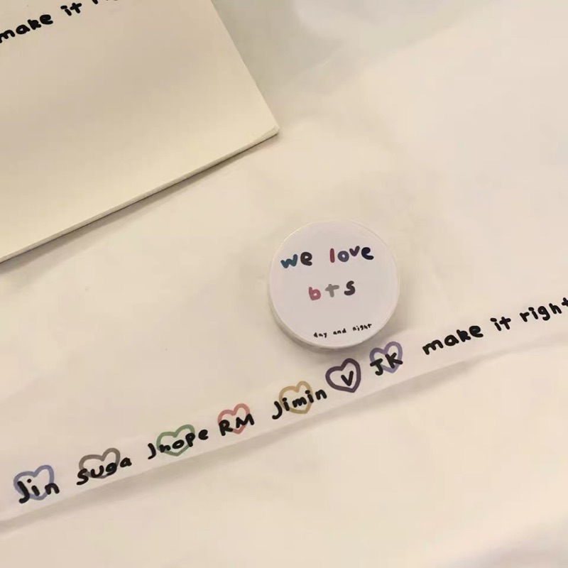 防彈原創紙膠帶紙膠帶紙膠帶金碩珍閔玧其鄭號錫金南俊朴智旻金泰亨田柾國 蝦皮購物