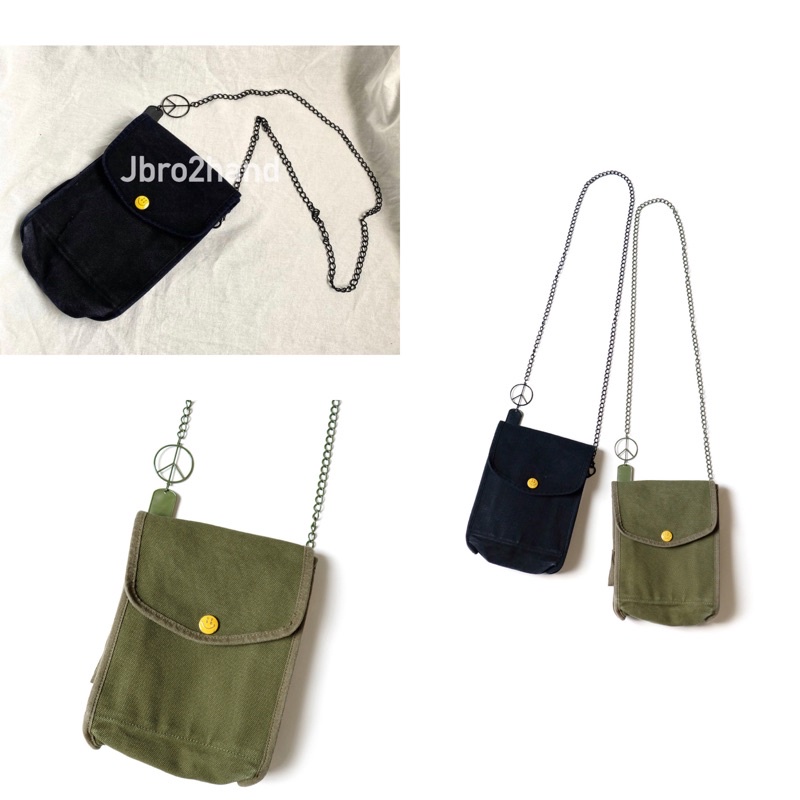 (Jbro2hand)代購 新色 Kapital 綠色/黑色 小軍包 側背 鏈包 可調節 日本代購 日本連線