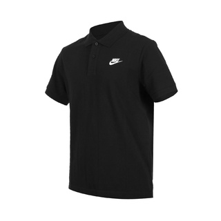 NIKE 男短袖POLO衫(短袖上衣 慢跑 高爾夫 網球 羽球 休閒 純棉 黑白