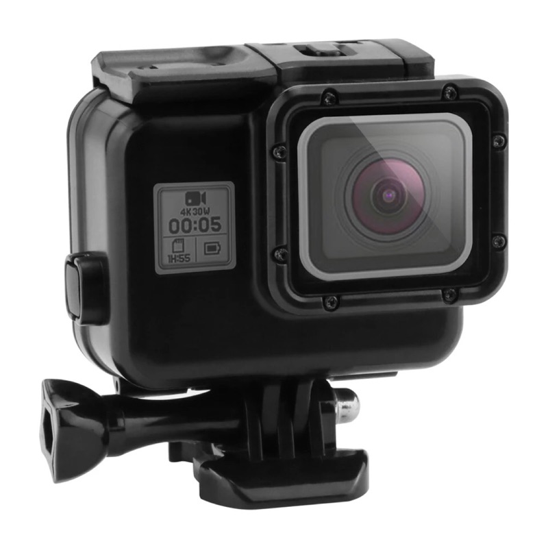 Gopro Hero 7 6 5 免拆可拆鏡頭黑金剛防水殼副廠防水保護盒觸控面板 蝦皮購物