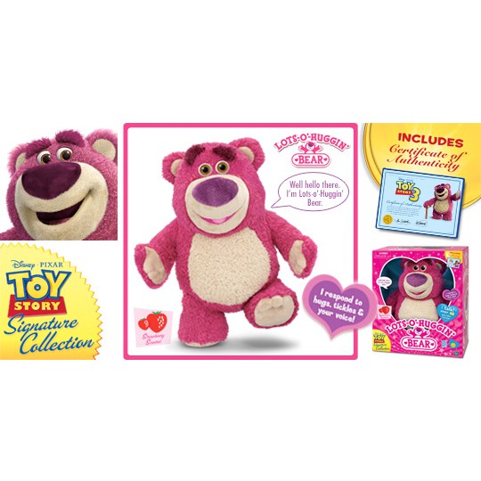 全新現貨美國帶回正版限量會笑會說話草莓味熊抱哥 玩具總動員3 TOY STORY Lots-O'-Huggin'Bear