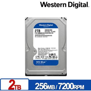 【WD 威騰】 2TB 藍標 桌上型PC 3.5吋內接硬碟 7200轉 WD20EZBX 全新含稅臺灣公司貨