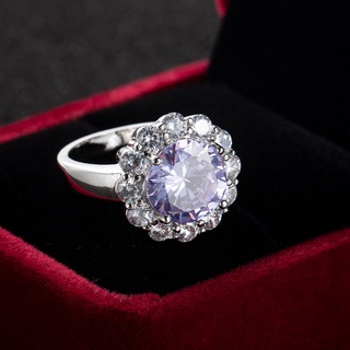 【寶石戒指】韓版變蘭結婚首飾珠寶飾品創意時尚鋯石手飾花朵戒指戒指 寶石鑽石戒指戒子指環