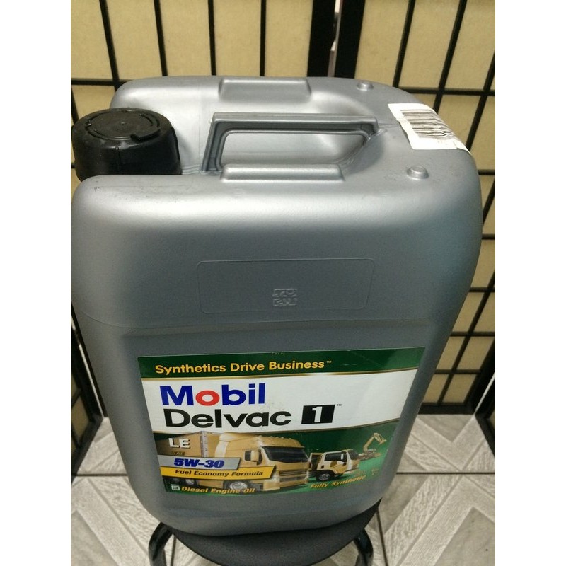 【MOBIL 美孚】DELVAC、LE、5W30、全合成級-重車柴油引擎機油、20公升裝【合成級_CJ4/SN_五期】