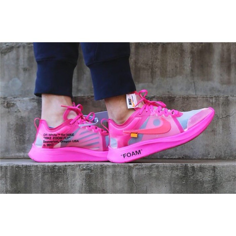 pink off white nike zoom