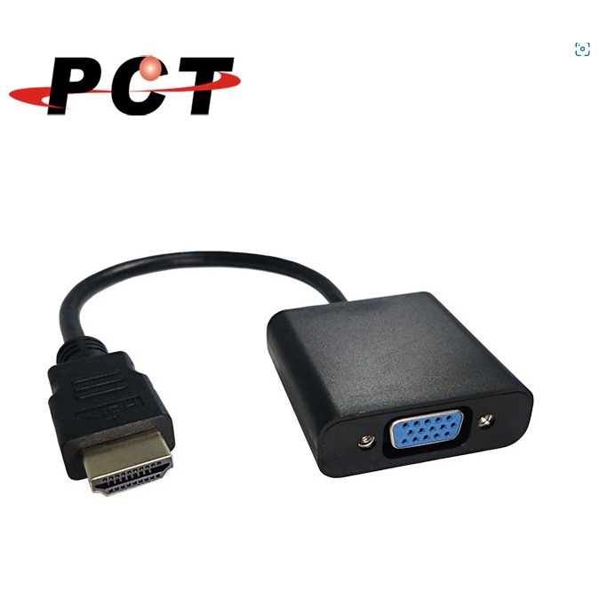 【PCT】HDMI 轉 VGA訊號轉換器(含Audio與外接電源孔)(HVC11-A)