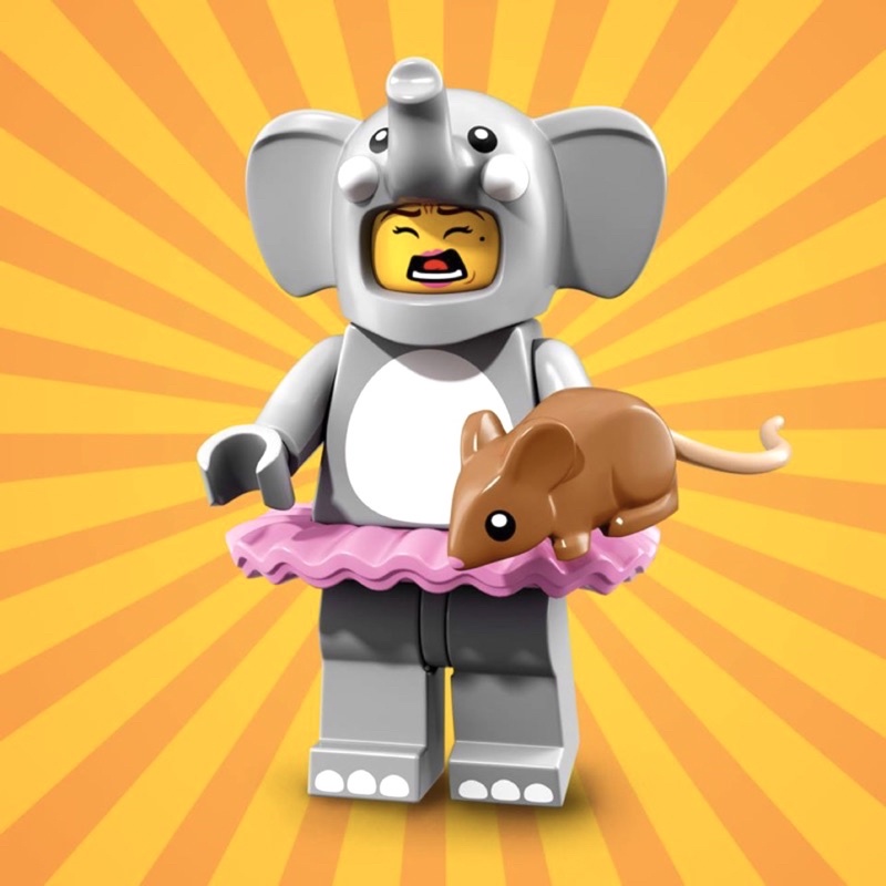 全新未拆 LEGO 樂高 71021 1號 大象女孩 老鼠 第18代人偶包 全新未拆