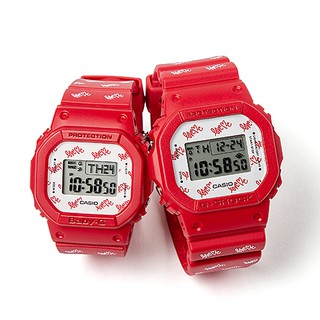 G-SHOCK&BABY-G 限量情侶放閃防水計時鬧鈴電子對錶（LoveMe塗鴉紅）_ LOV-20B-4