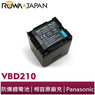 【ROWA 樂華】FOR Panasonic 國際牌 VBD210 DU21 鋰電池 防爆 原廠充電器可充