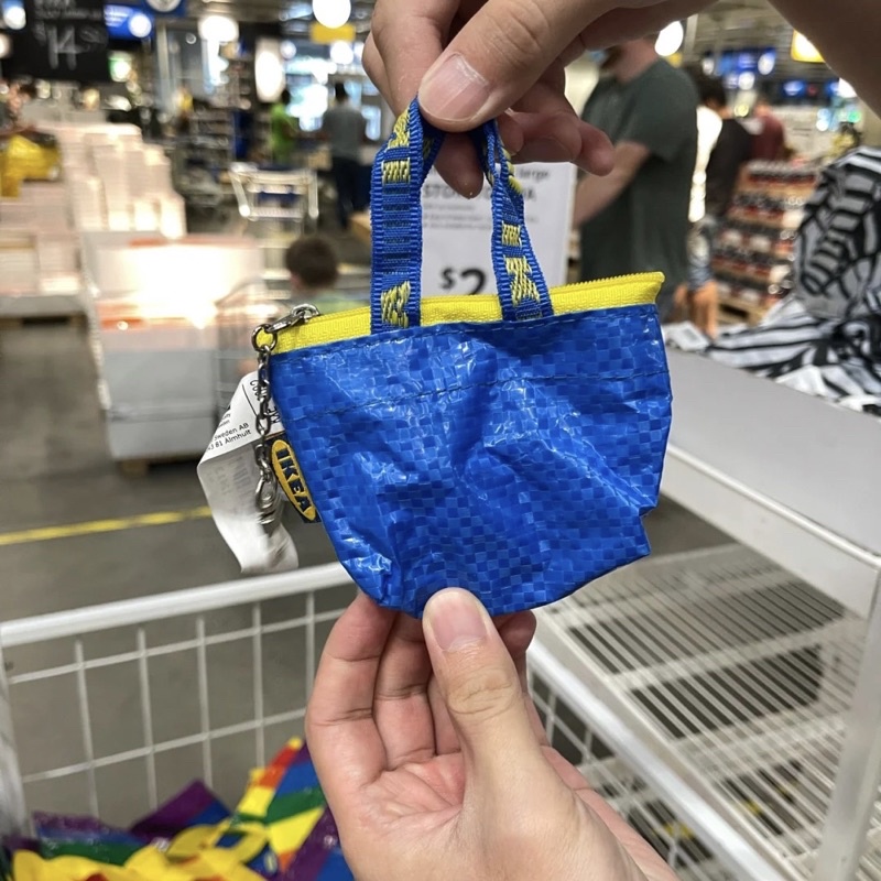 IKEA宜家家居購物袋 藍色達拉馬 零錢包