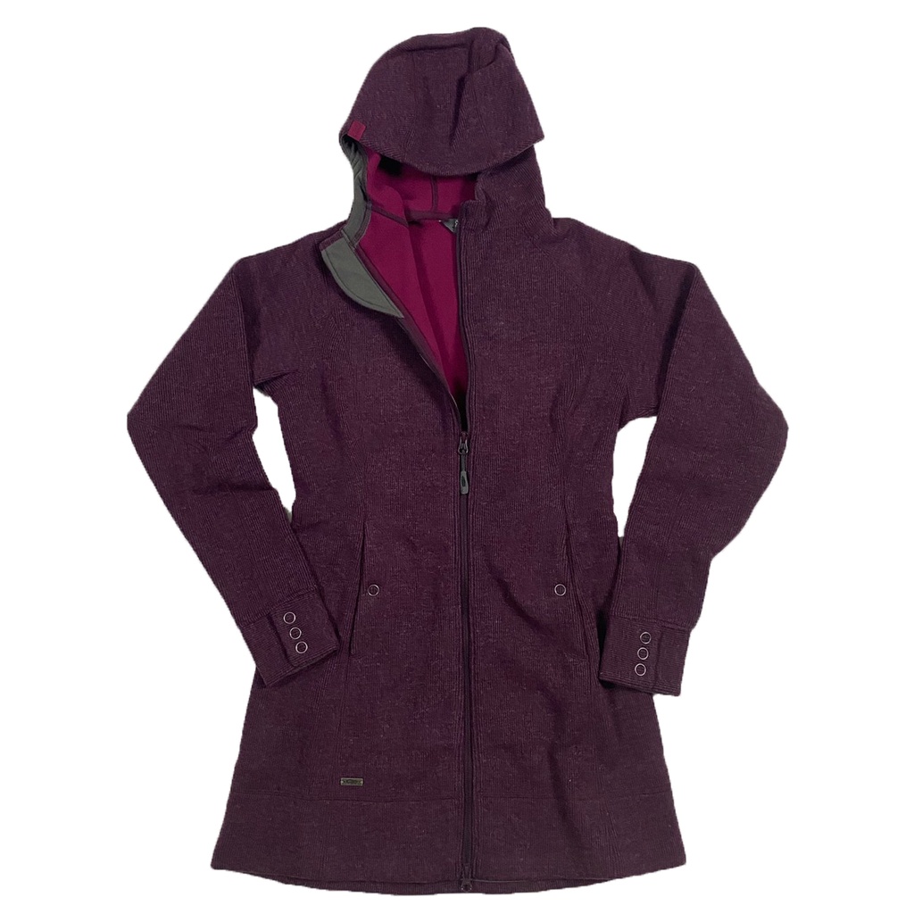 【Outdoor Research】OR90915 女款 兜帽長版羊毛保暖外套 葡萄紫 (S號)