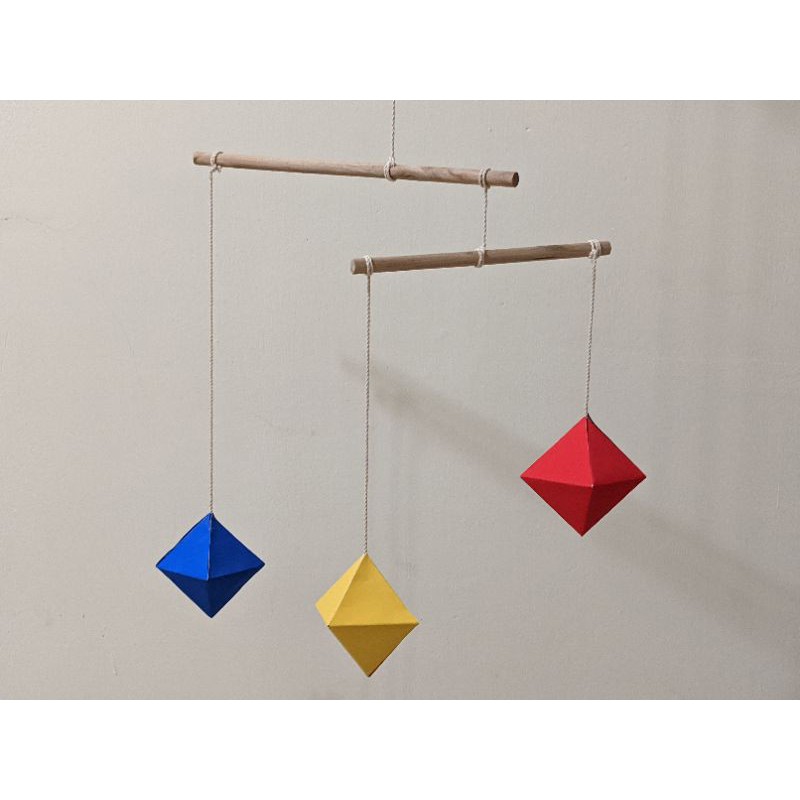 蒙特梭利 手做吊飾 綜合 穆納裡吊飾 + 菱形吊飾 + 漸層球吊飾 munari octoctahedron