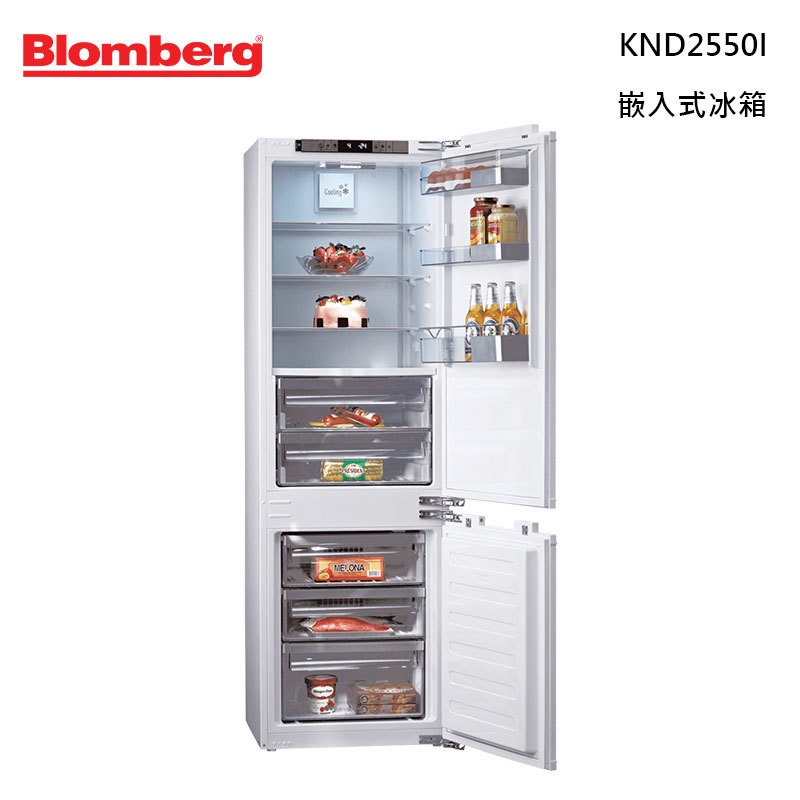 ✿聊聊最便宜✿全台配裝✿全新未拆箱 KND2550I【BLOMBERG博朗格】243L雙門嵌入式冰箱