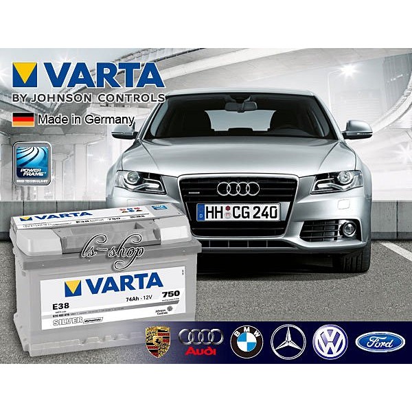 [士丞電池] 德國 VARTA 歐洲汽車電瓶 E38 74AH