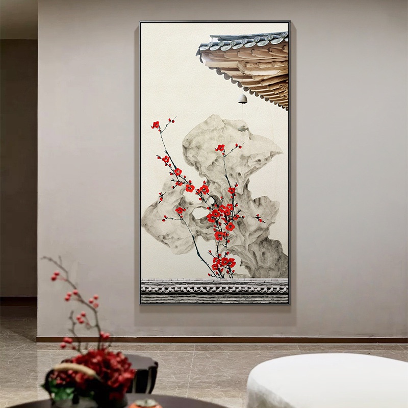 中式古典建築大氣山水風景畫裝飾