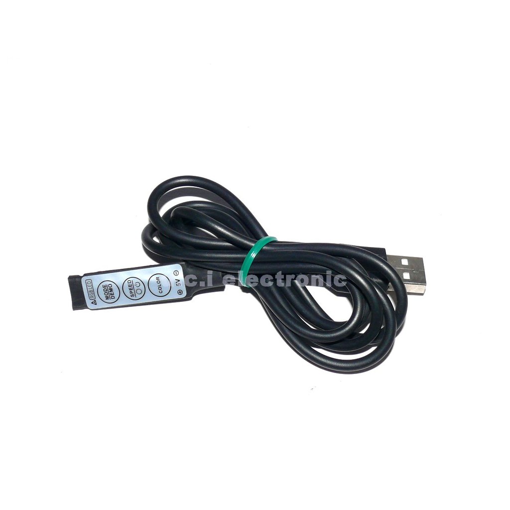 【UCI電子】(L-34) USB迷你3鍵七彩LED燈條RGB控制器 mini三鍵5V手動調光燈帶控制器
