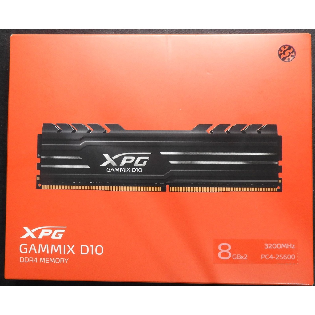 威剛 DDR4-3200 16G記憶體 (8Gx2) XPG GAMMIX D10 3200雙通道 全新未拆 終身保固