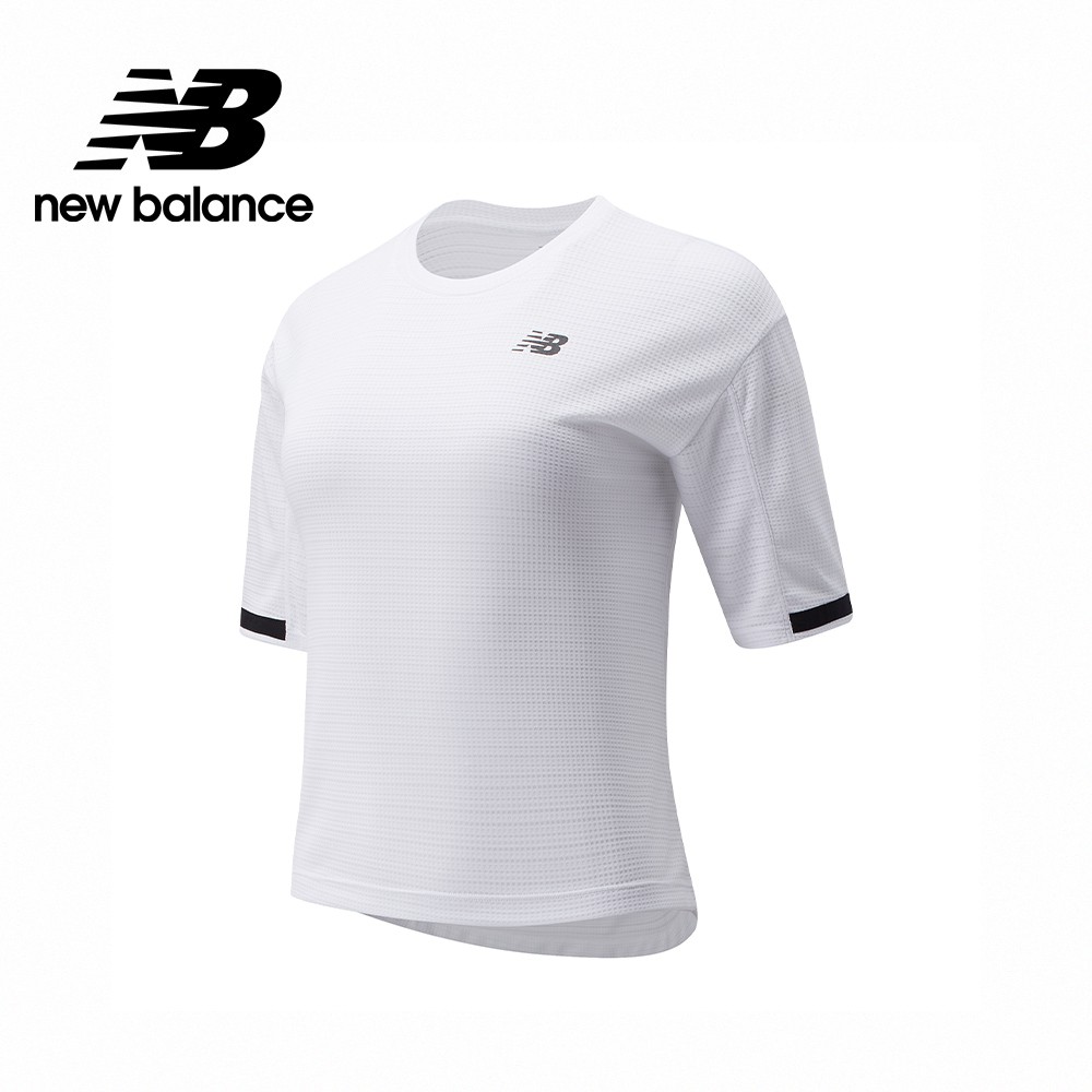 【New Balance】 NB  運動短袖上衣_女性_白色_WT13454WT (網路獨家款)