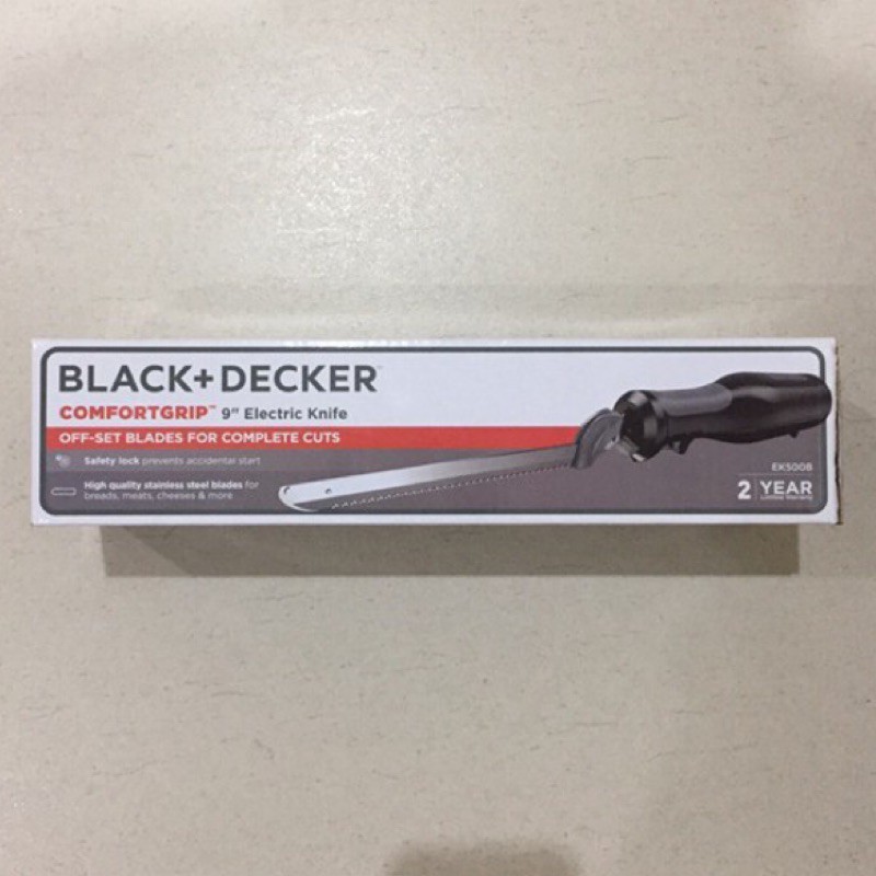 [現貨-特價]美國百工BLACK+DECKER 9吋電動麵包刀 吐司刀EK-500(黑色)/收納盒