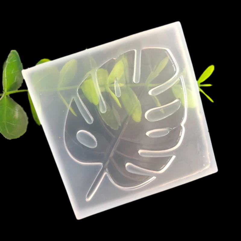 小綠蛙手作材料/ 龜背竹 水晶膠模具 滴膠模 環氧樹脂 UV膠模具 矽膠模具