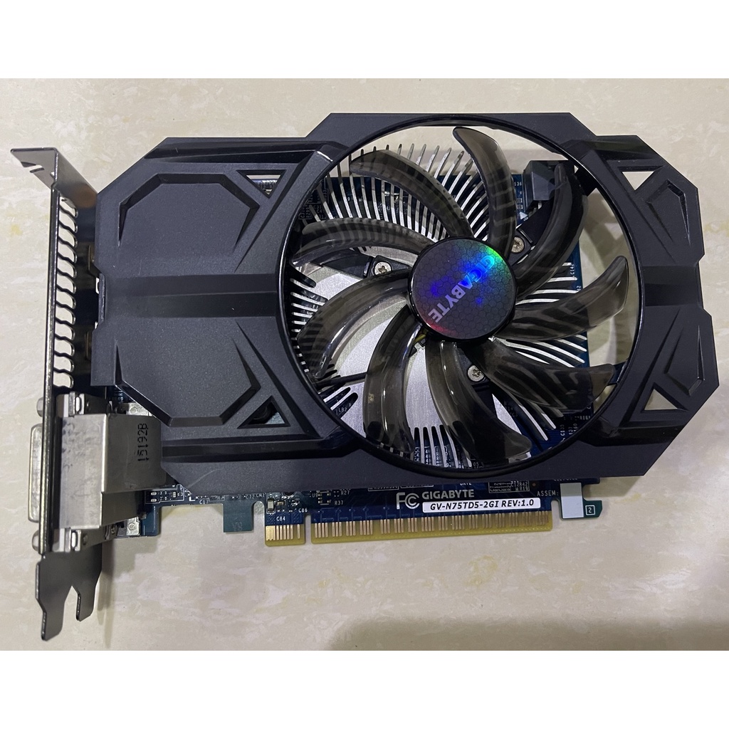 二手良品 技嘉 GTX750TI 2GB GV-N75TD5-2GI 顯示卡 需單6pin電源