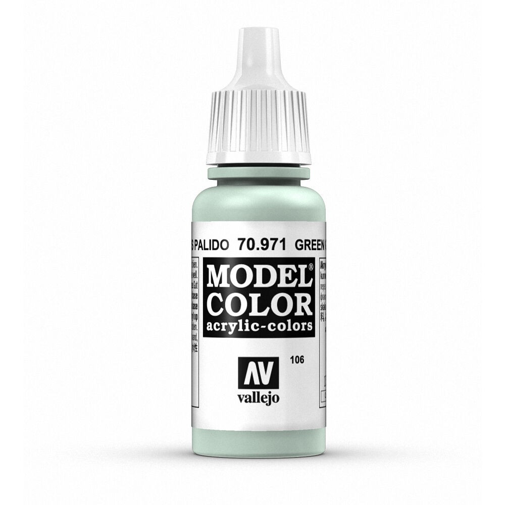 Acrylicos Vallejo AV水漆 模型色彩 Model Color 106 70971 淺綠灰色 17ml
