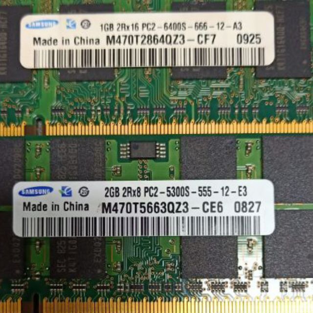 Samsung DDR2-800mhz 2gb 2rx8 (雙顆粒) pc2-6400u-666-12-e3